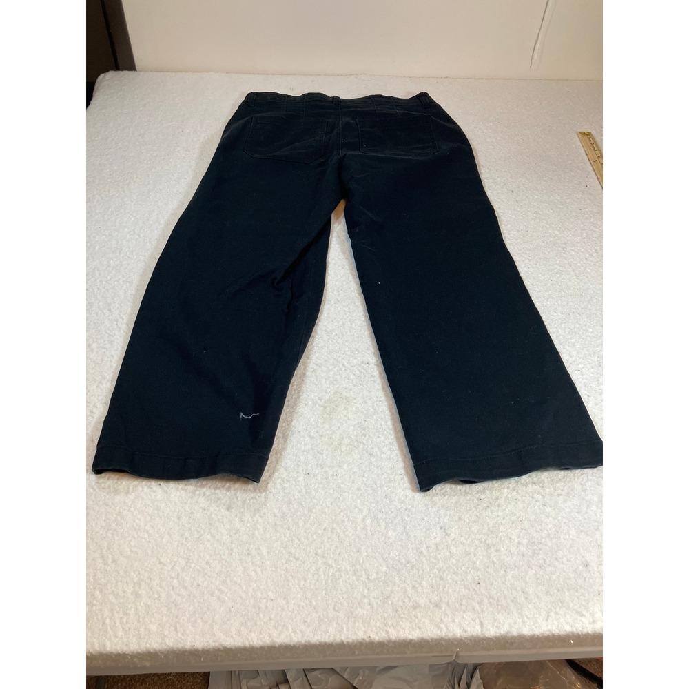 Sanctuary Black Denim Jeans Womens Size 31 Wide Leg Cropped Pants Solid Black - Picture 3 of 9